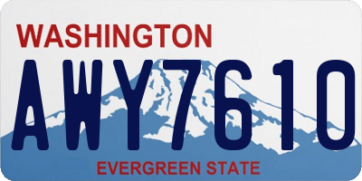 WA license plate AWY7610