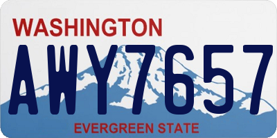 WA license plate AWY7657