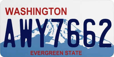 WA license plate AWY7662