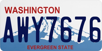 WA license plate AWY7676