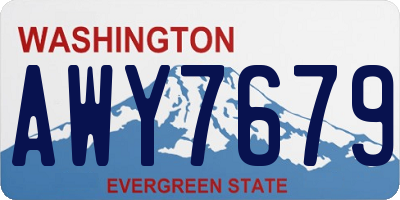 WA license plate AWY7679