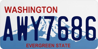 WA license plate AWY7686