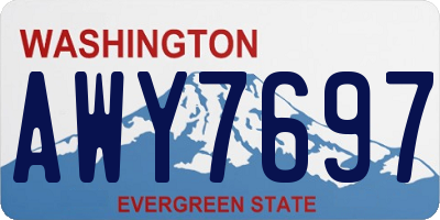 WA license plate AWY7697