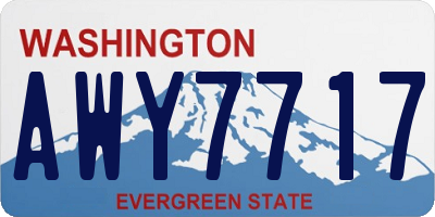 WA license plate AWY7717