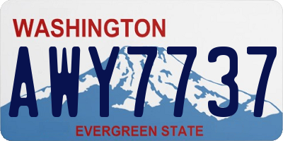 WA license plate AWY7737