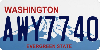 WA license plate AWY7740