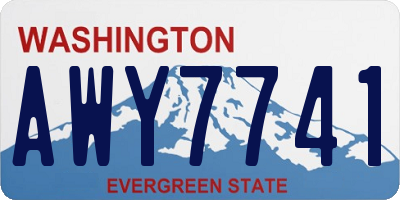 WA license plate AWY7741