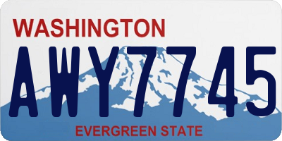 WA license plate AWY7745