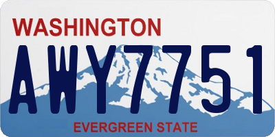WA license plate AWY7751