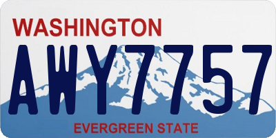 WA license plate AWY7757