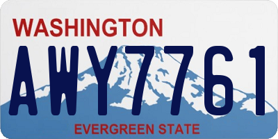 WA license plate AWY7761