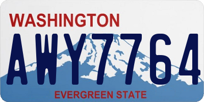 WA license plate AWY7764