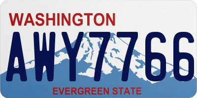 WA license plate AWY7766