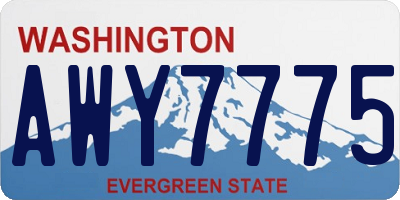 WA license plate AWY7775