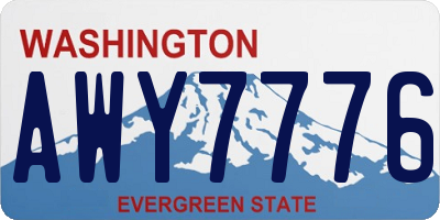 WA license plate AWY7776