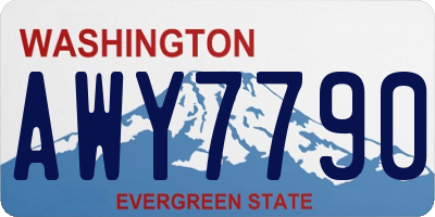 WA license plate AWY7790