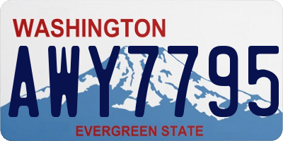 WA license plate AWY7795