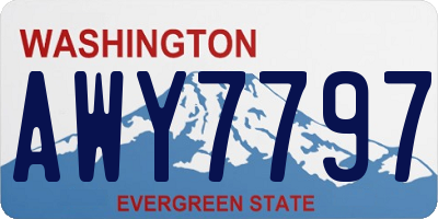 WA license plate AWY7797