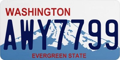 WA license plate AWY7799