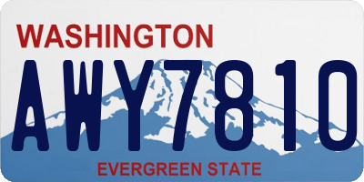 WA license plate AWY7810