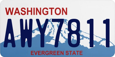 WA license plate AWY7811