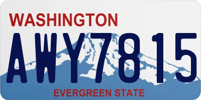WA license plate AWY7815