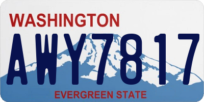 WA license plate AWY7817