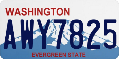 WA license plate AWY7825