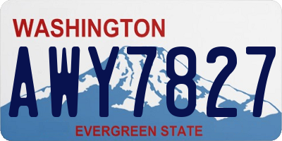 WA license plate AWY7827