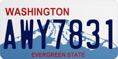 WA license plate AWY7831