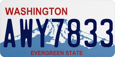 WA license plate AWY7833