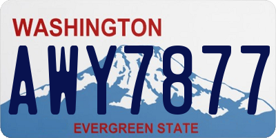 WA license plate AWY7877