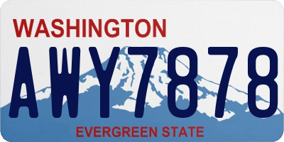 WA license plate AWY7878