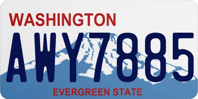 WA license plate AWY7885