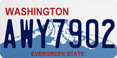 WA license plate AWY7902