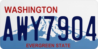 WA license plate AWY7904