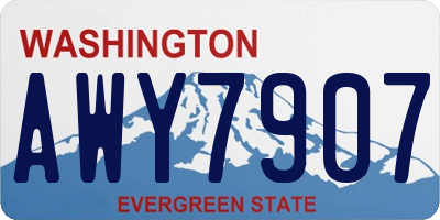 WA license plate AWY7907