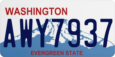 WA license plate AWY7937