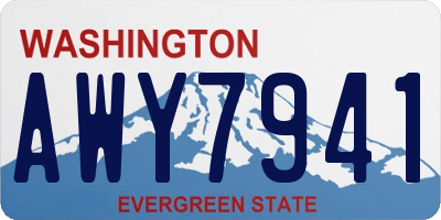 WA license plate AWY7941