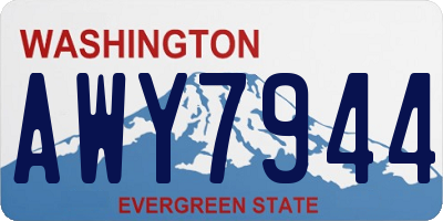 WA license plate AWY7944