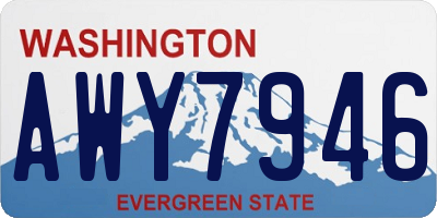 WA license plate AWY7946