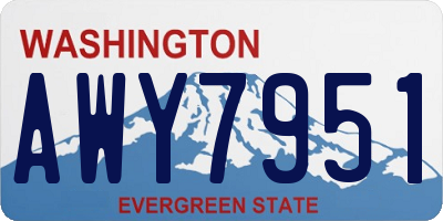 WA license plate AWY7951