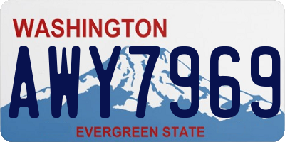 WA license plate AWY7969