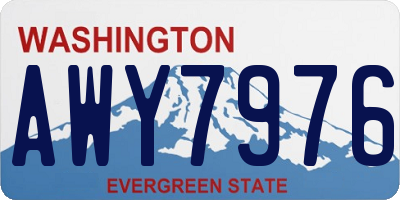 WA license plate AWY7976