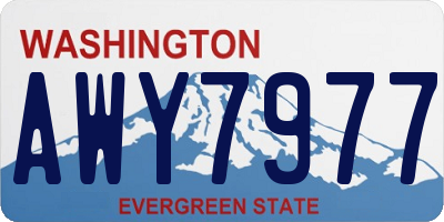 WA license plate AWY7977