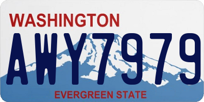 WA license plate AWY7979