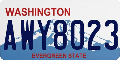 WA license plate AWY8023