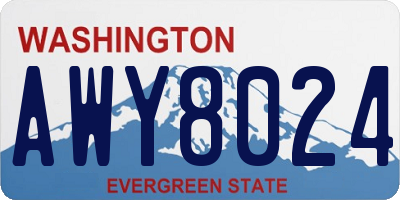 WA license plate AWY8024