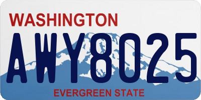 WA license plate AWY8025