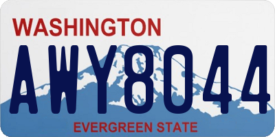 WA license plate AWY8044